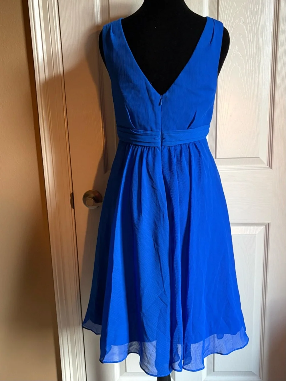 DAVID’S BRIDAL Chiffon Crinkle Dress - Picture 2 of 14